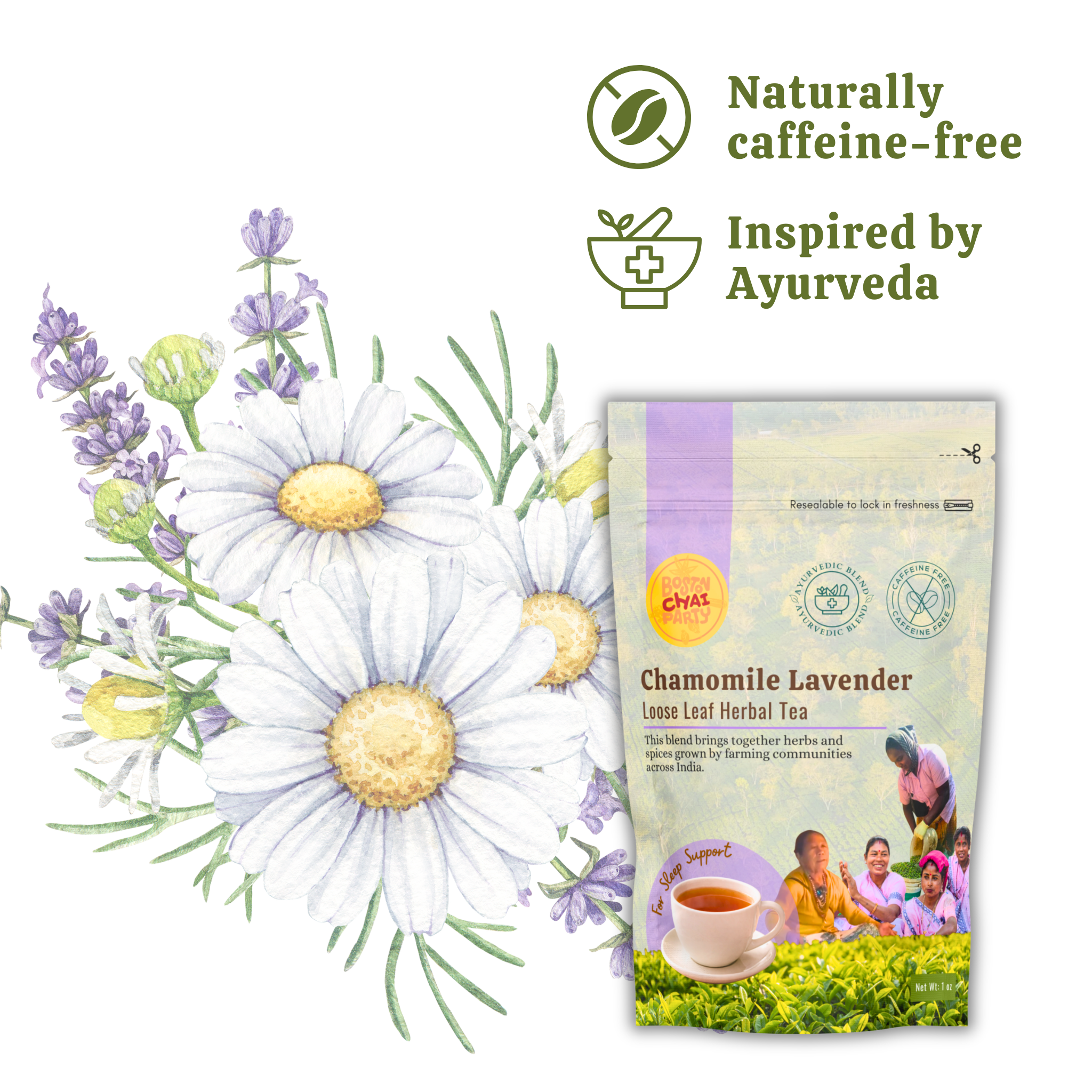 Chamomile Lavender Sleep Support Tea