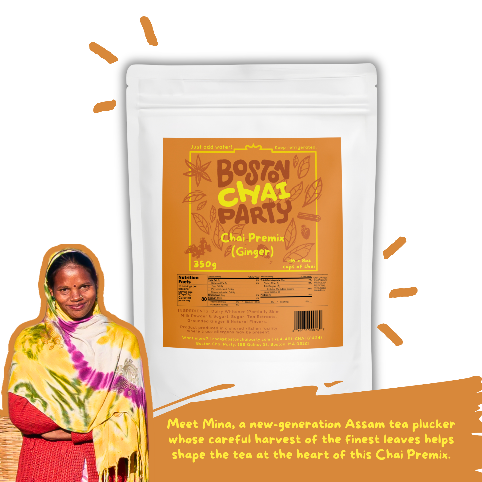 Ginger Chai Premix (Sweetened)