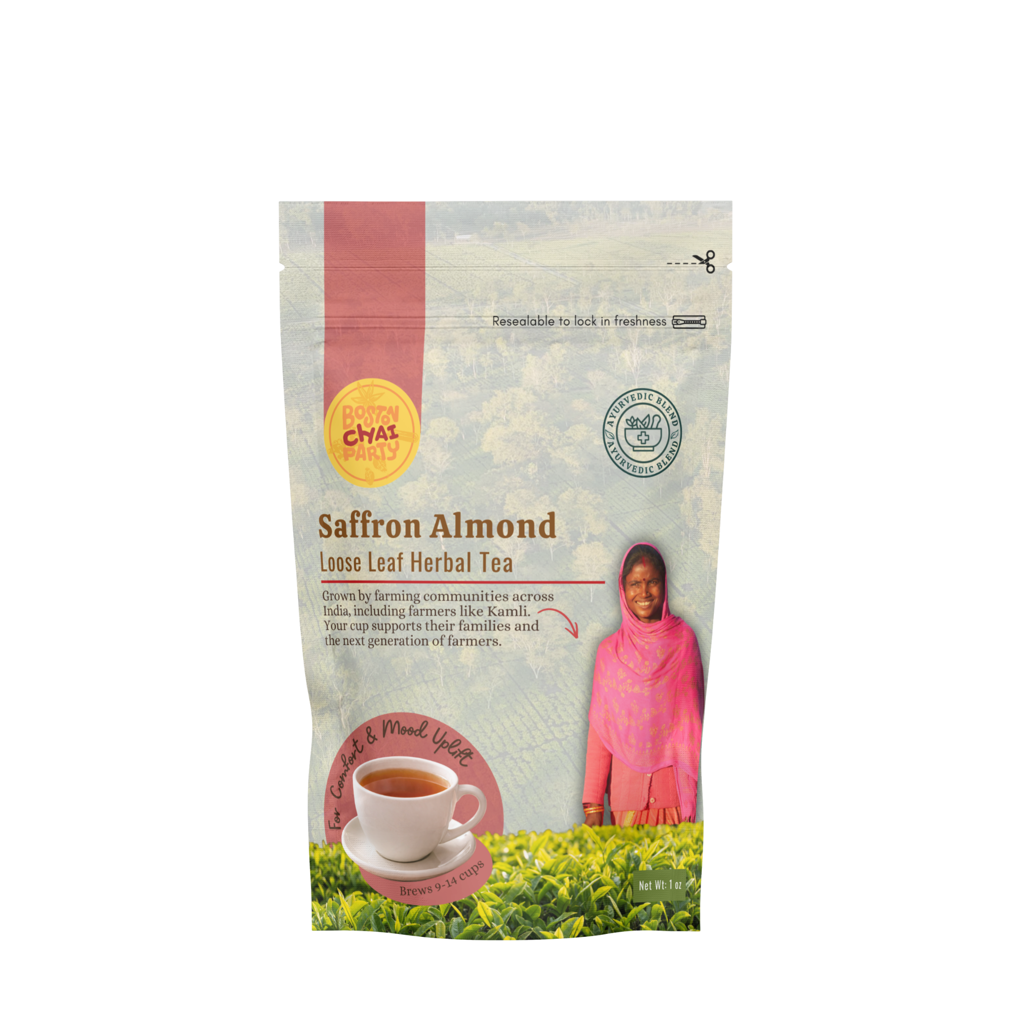 Saffron Almond Comfort and Mood Uplift Tea