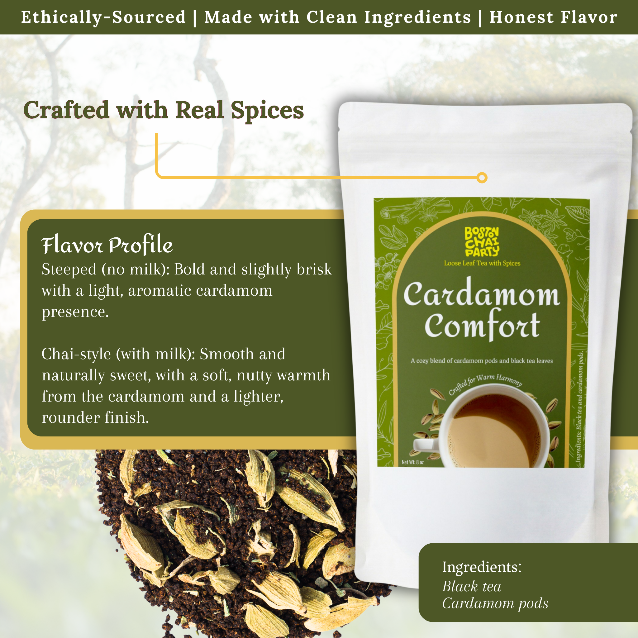 Cardamom Comfort - Loose Leaf Tea with Spices