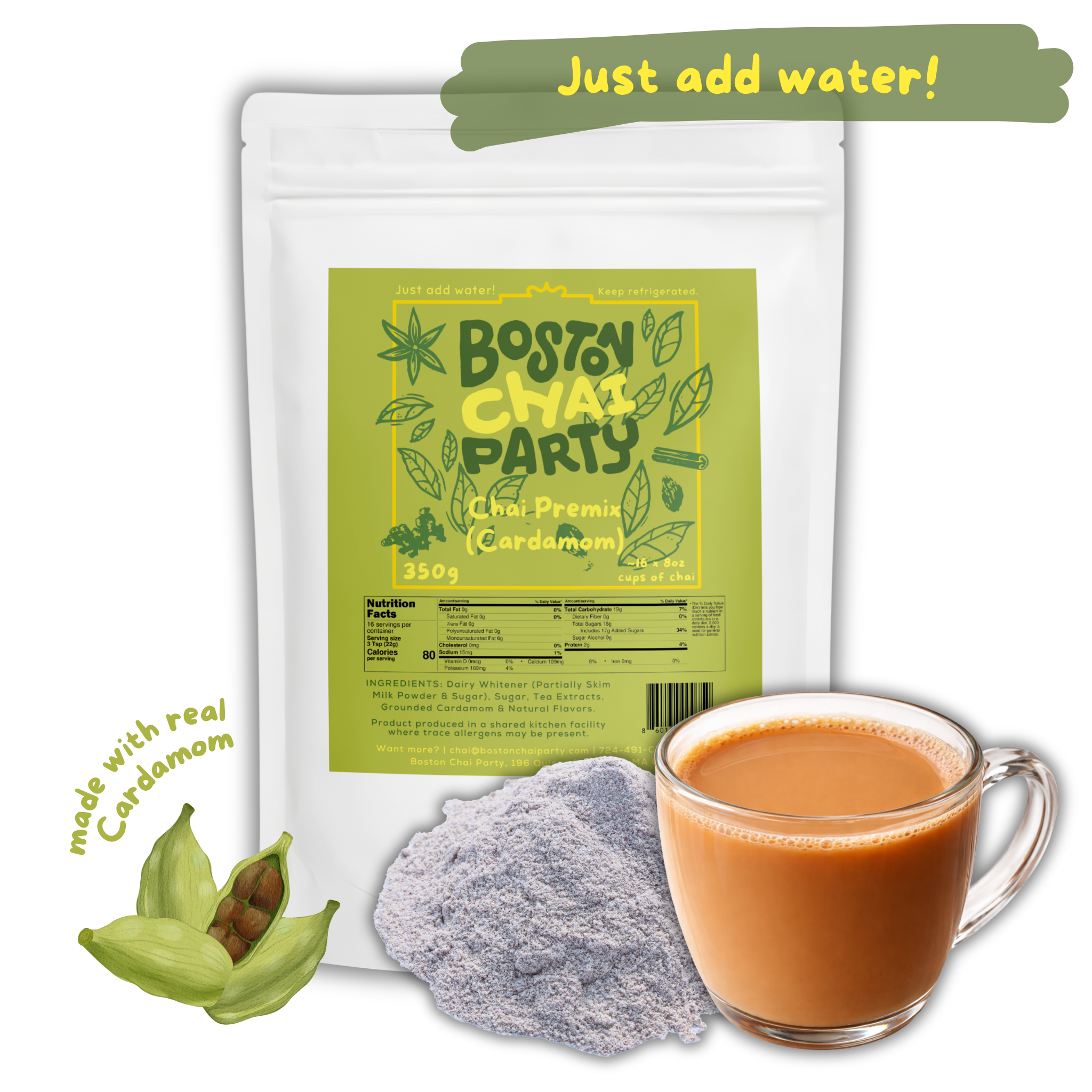 Cardamom Chai Premix (Sweetened)