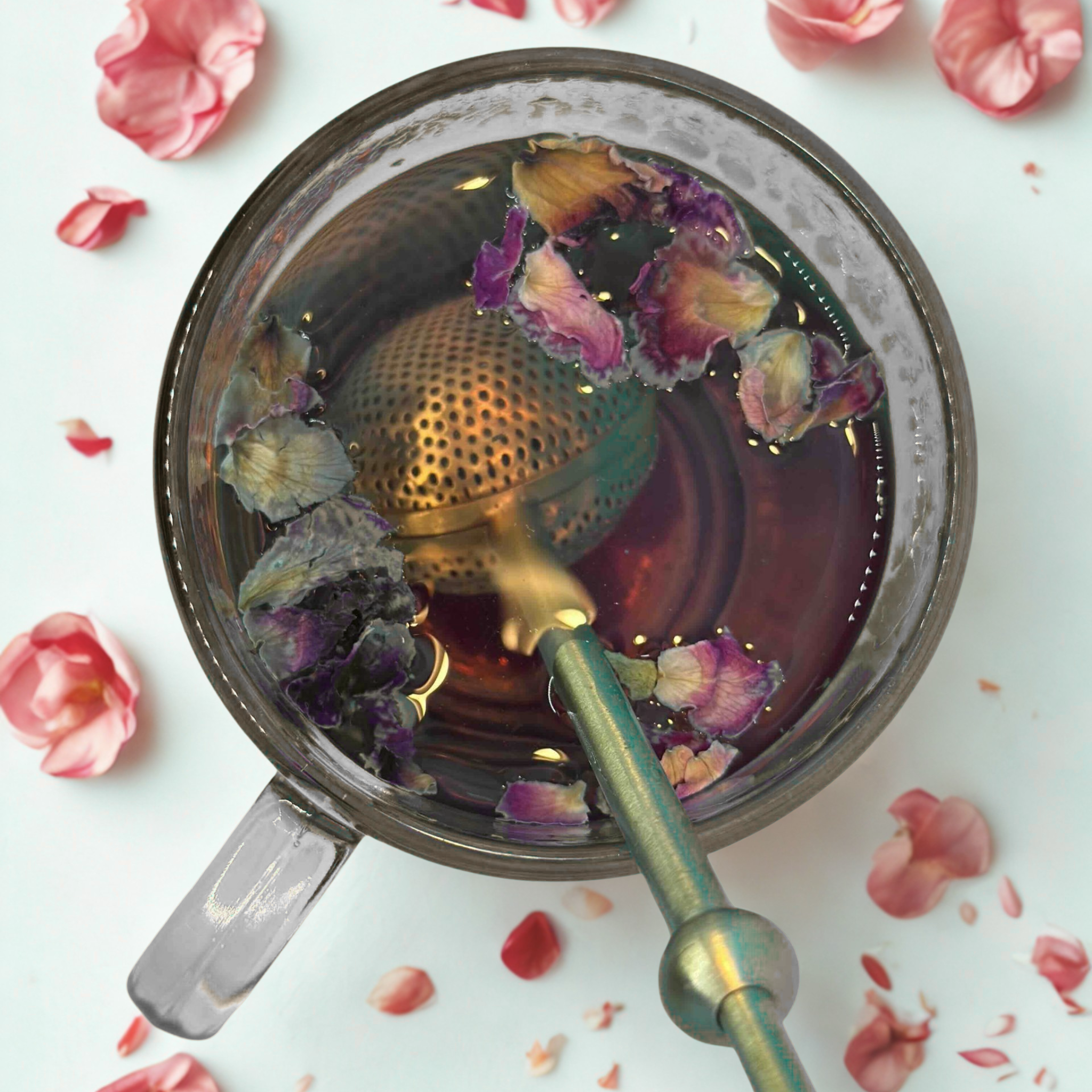 Gold-Finish Stainless Steel Tea Infuser / Steeper